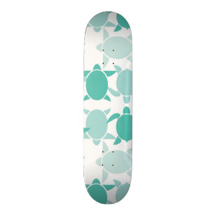 Aquamarines Schildkröte-Muster Skateboard