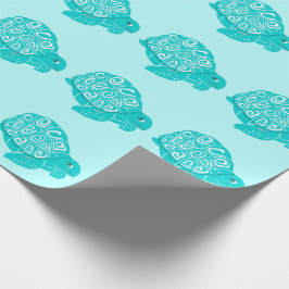 Aquamarines Schildkrötenmuster Aqua Wrapping Paper Geschenkpapier