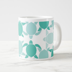 Aquamarines Schildkrötenmuster Jumbo-Tasse