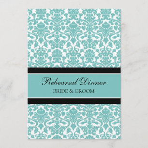 Aquamarines schwarzes einladung