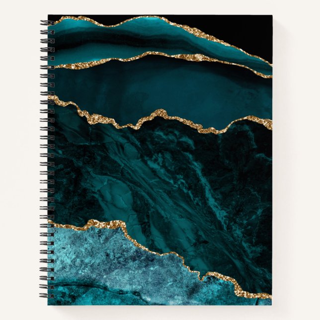 AQUAMARINES SCHWARZGOLD AGATE SIEHT AUS NOTIZBUCH (Vorderseite)