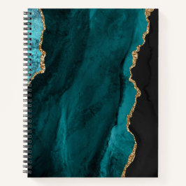 AQUAMARINES SCHWARZGOLD AGATE SIEHT AUS NOTIZBUCH