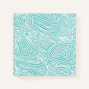 Aquamarines Scribbleprint Notizbuch