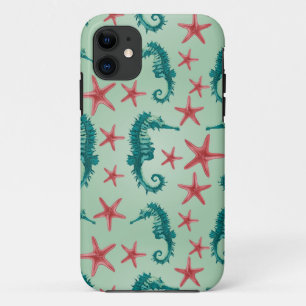 Aquamarines Seepferd-Muster 2 Case-Mate iPhone Hülle