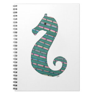 Aquamarines Seepferd-Notebook Notizblock