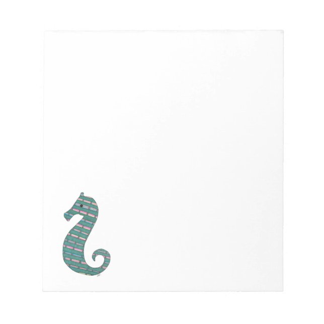 Aquamarines Seepferd Notepad Notizblock (Vorderseite)