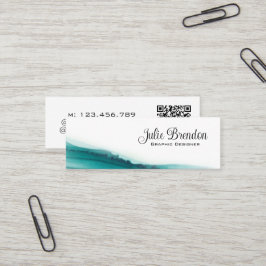 Aquamarines Skript für den Grafikdesigner - QR-Cod Mini Visitenkarte