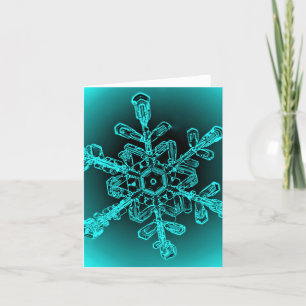 Aquamarines Snowflake Note Card Set
