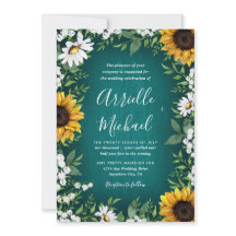 Aquamarines Sonnenblumen Land Rustikale Hochzeitse