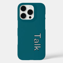 Aquamarines TALK-Logo iPhone 16 Pro Hülle