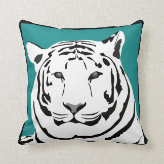 Aquamarines Tigerthrow-Kissen Kissen