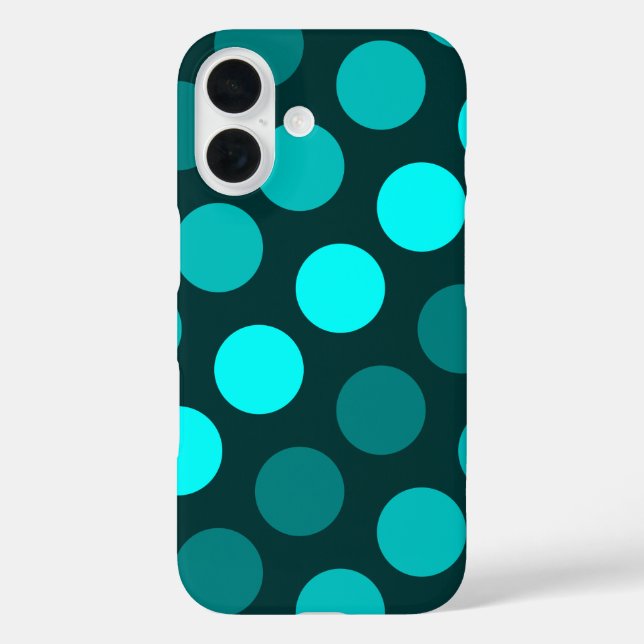 Aquamarines Trio der Polka Dots Case-Mate iPhone Hülle (Rückseite)