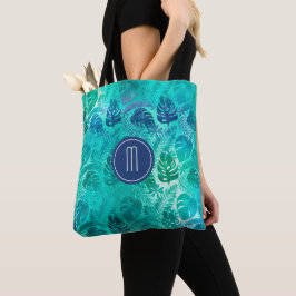 Aquamarines Tropenpalmenmuster