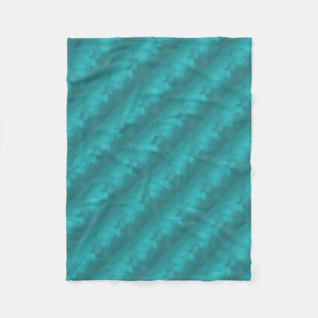 Aquamarines Türkis-Muster Fleecedecke (Vorderseite)