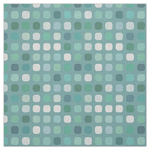 Aquamarines, türkisfarbenes Retro-Chic-Rundquadra Stoff