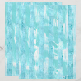 Aquamarines türkisfarbenes Stripes-Scrapbook