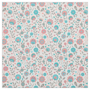 Aquamarines u. korallenrotes stoff