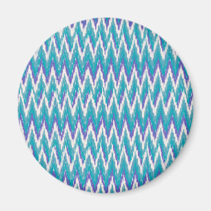 Aquamarines und Amethyst iKat Zickzackmuster Magnet
