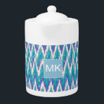 Aquamarines und Amethyst iKat ZigZag-Muster<br><div class="desc">Lila und Aquamarine Tribal iKat ZigZag Wir feiern die neuen 2013 Trends in diesem lustigen lila und aquamarinen Zickzack-Muster - mit Farben aus dem neuen COLOR PALETTE 2013 - Wir haben alle Bilder verlassen, die in diesem Design individuell anpassbar - Sie können mit ihnen spielen, um Ihre Herzen Inhalt -...</div>