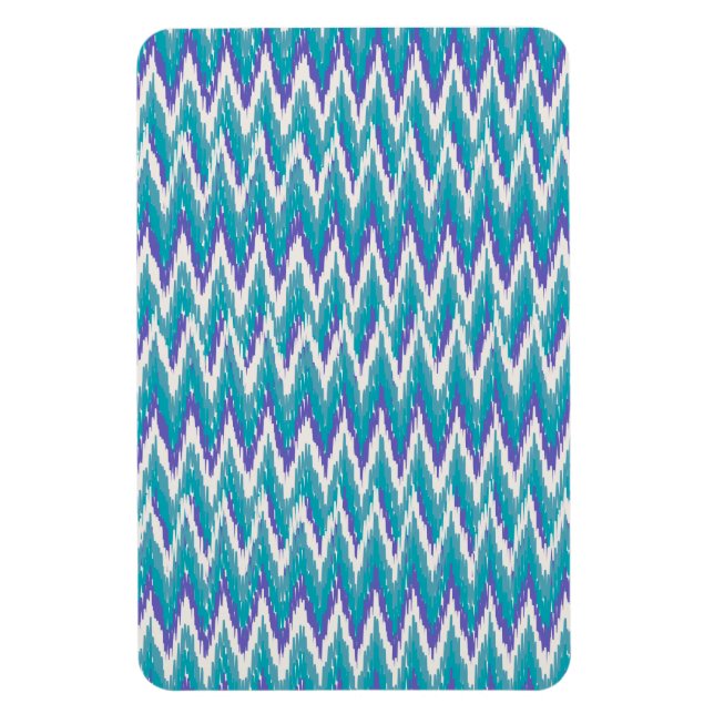Aquamarines und Amethyst iKat ZigZag-Muster Magnet (Vertikal)