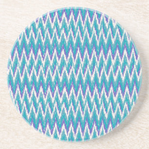 Aquamarines und Amethyst iKat ZigZag-Muster Untersetzer