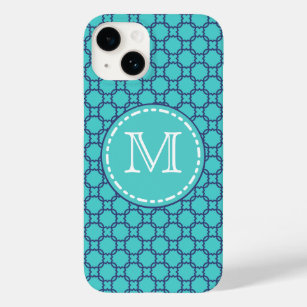 Aquamarines und blaues marokkanisches Muster - Mit Case-Mate iPhone 14 Hülle