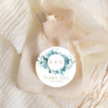 Aquamarines und goldenes Agate Watercolor Monogram Runder Aufkleber<br><div class="desc">Diese wunderschönen aquamarinen und goldenen Aufkleber sind perfekt für Ihren besondere Anlass. Diese Aufkleber mit modernem Design fügen eine besondere Touch hinzu.</div>