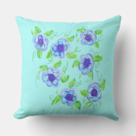 Aquamarines und Lila Kissen Für Draußen