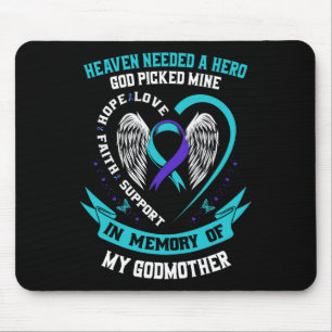 Aquamarines und Lila Ribbon Suizidbewusstsein Shir Mousepad