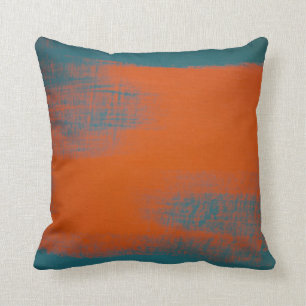 Aquamarines und orange kissen