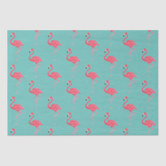 Aquamarines und PInk Flamingo Wrapping-Geschenk Seidenpapier
