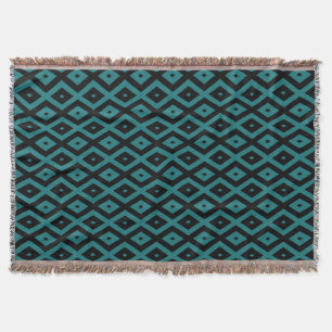 Aquamarines und schwarzes Diamantmuster Decke
