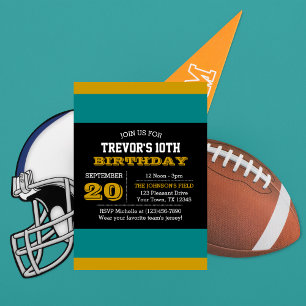 Aquamarines und schwarzes Team Einladung zum Gebur