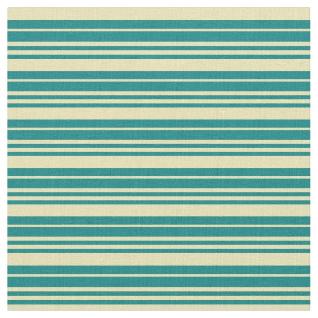 Aquamarines und Tan-Lined/Streifenmuster Stoff (Nahaufnahme)