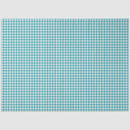 Aquamarines und weißes Gingham-Musterpapier Seidenpapier