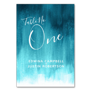 Aquamarines Wasser abstraktes Meer Moderne Kunst T Tischnummer