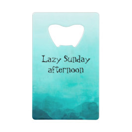 Aquamarines Wasser bis zum Berg Geldbeutel Flaschenöffner