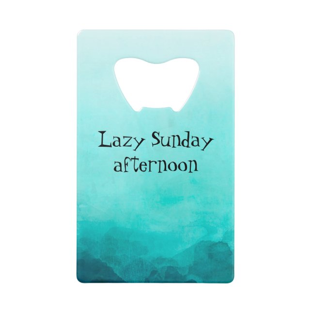 Aquamarines Wasser bis zum Berg Geldbeutel Flaschenöffner (Vorderseite)