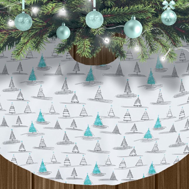 Aquamarines Weihnachtsbaummuster#5 ID1009 Polyester Weihnachtsbaumdecke (Von Creator hochgeladen)