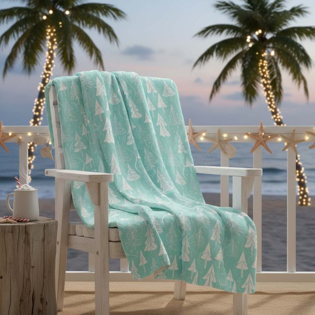 Aquamarines Weihnachtsbaummuster#6 ID1009 Fleecedecke (Von Creator hochgeladen)