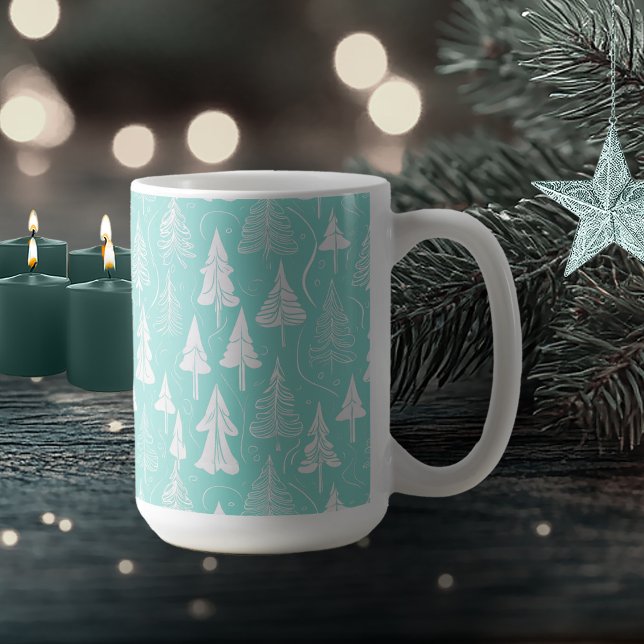 Aquamarines Weihnachtsbaummuster#6 ID1009 Kaffeetasse (Von Creator hochgeladen)