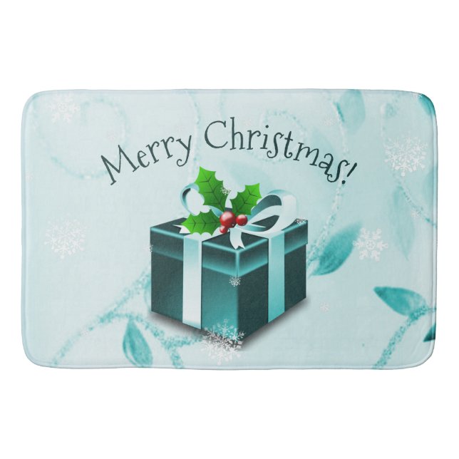 Aquamarines Weihnachtsgeschenk Bath Mat Badematte (Vorderseite)