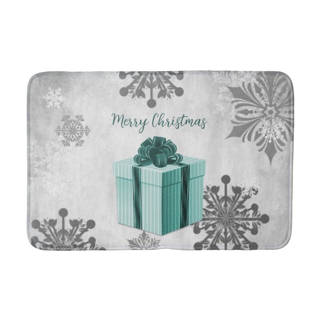 Aquamarines Weihnachtsgeschenk Urlaub Bath Mat Badematte (Vorderseite)