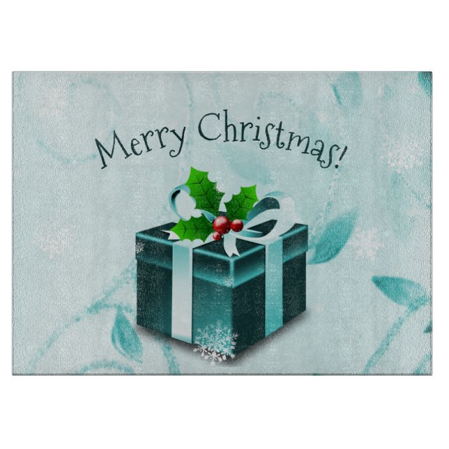 Aquamarines Weihnachtsgeschenkbrett Schneidebrett (Vorderseite)