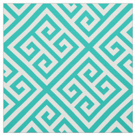 Aquamarines White Med griechischer Key Diag T Must Stoff