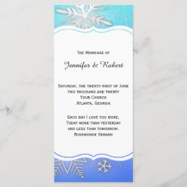 Aquamarines Winter-Hochzeitsprogramm für Schneeflo Programm