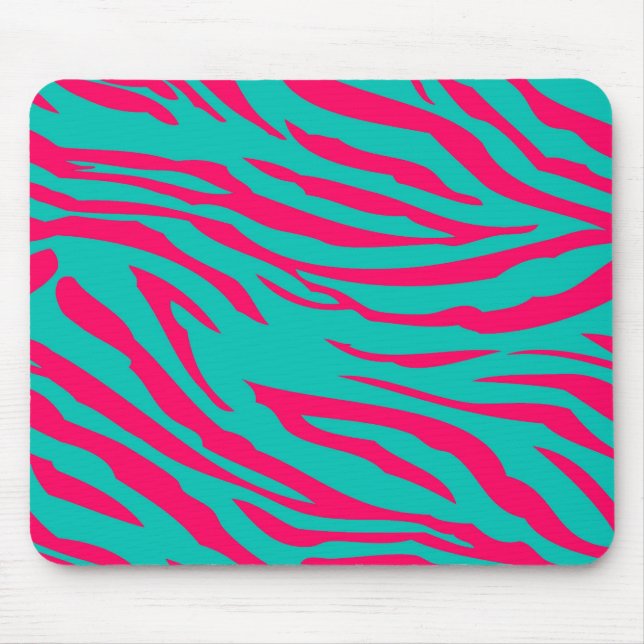 Aquamarines Zebra-Zebra-Print, Personalisiert Mous Mousepad (Vorne)