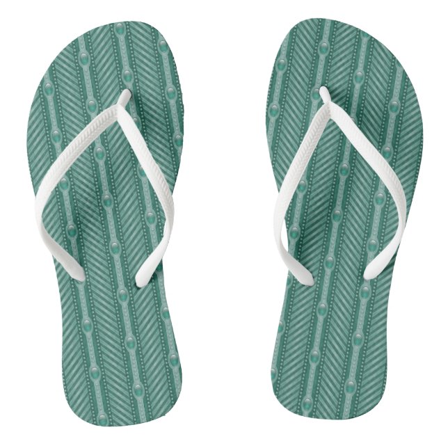 Aquamarines Ziermuster Flip Flops (Fußbett)