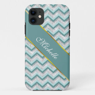 Aquamarines Zigzag-Muster Case-Mate iPhone Hülle