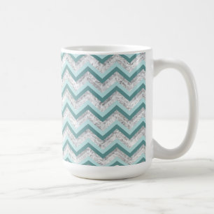 Aquamarines Zigzag-Muster Tasse